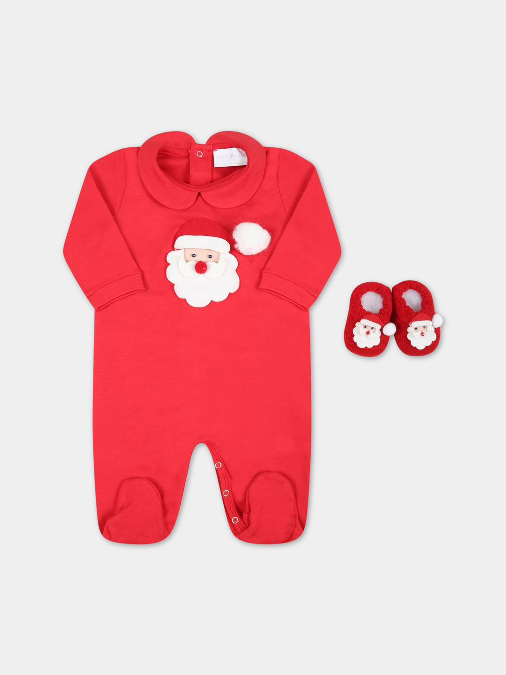 Red set for babykids with Santa Claus